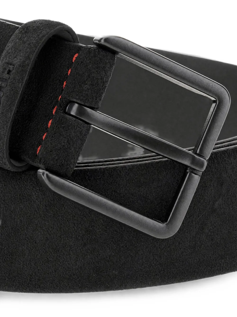 HUGO Gethin Style suède riem met tonale gesp Zwart