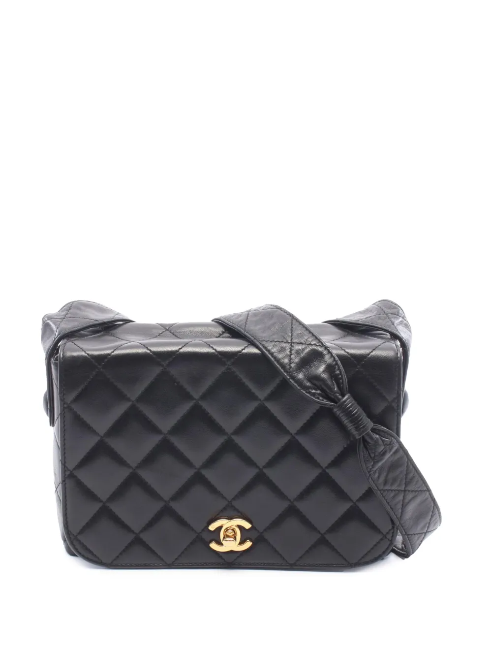 CHANEL Pre-Owned 1994-1996 CC Quilted Lambskin Single Flap shoulder bag - Nero