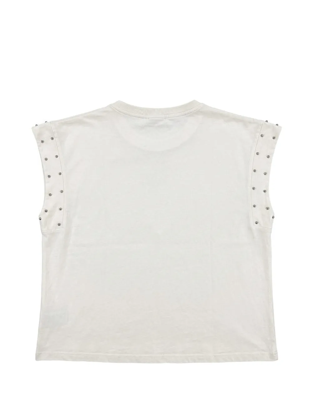 Htc Los Angeles Mouwloos T-shirt met studs Beige