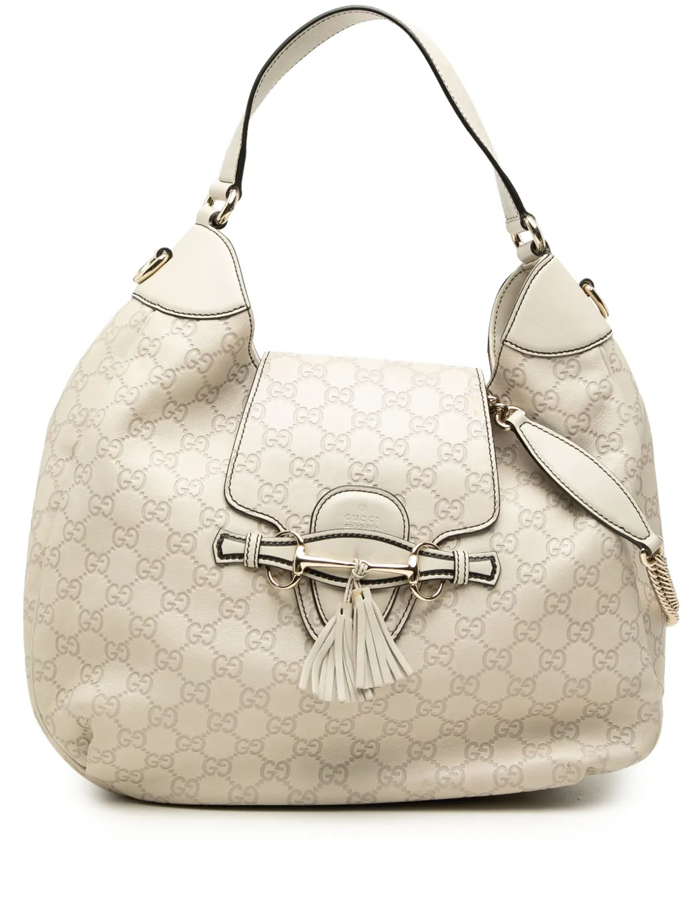 Gucci Pre-Owned Borsa a tracolla Emily media in pelle Guccissima con battente 2000-2015 - Marrone