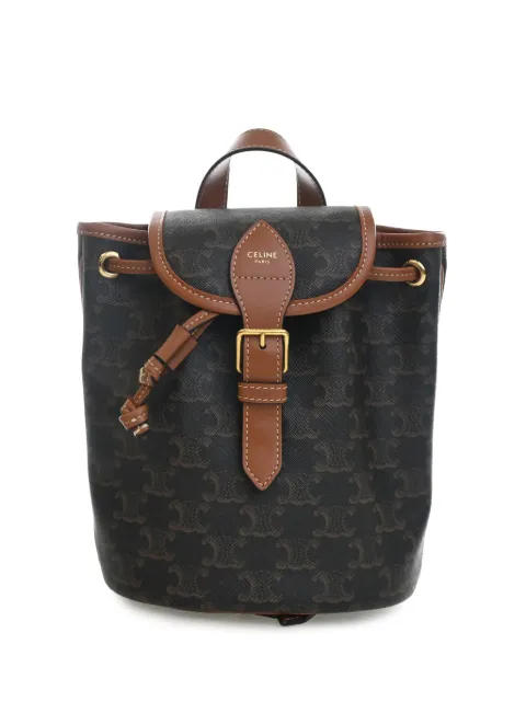 Celine Pre-Owned mochila Folco mini de lona Triomphe revestida 2022