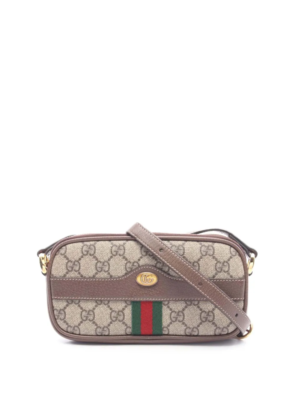 Gucci Pre-Owned 2016-2026 Mini GG Supreme Web Ophidia crossbody bag - Neutrals