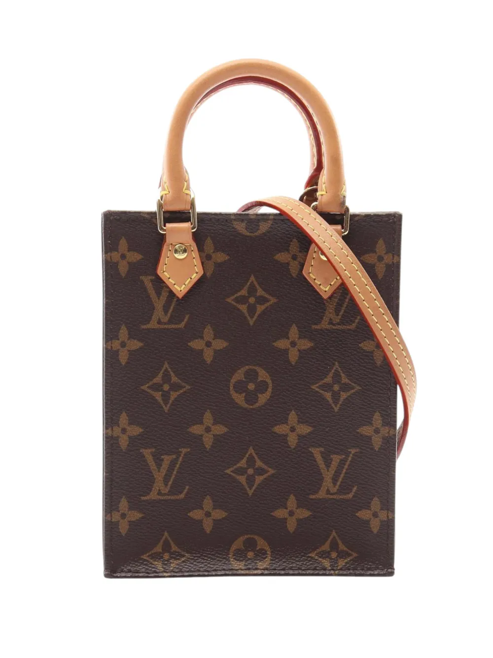 Louis Vuitton Pre-Owned 2020 Monogram Petit Sac Plat satchel - Brown