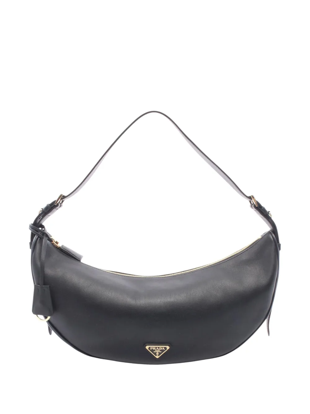 Prada Pre-Owned 2013-2026 große Demi Lune Schultertasche - Schwarz
