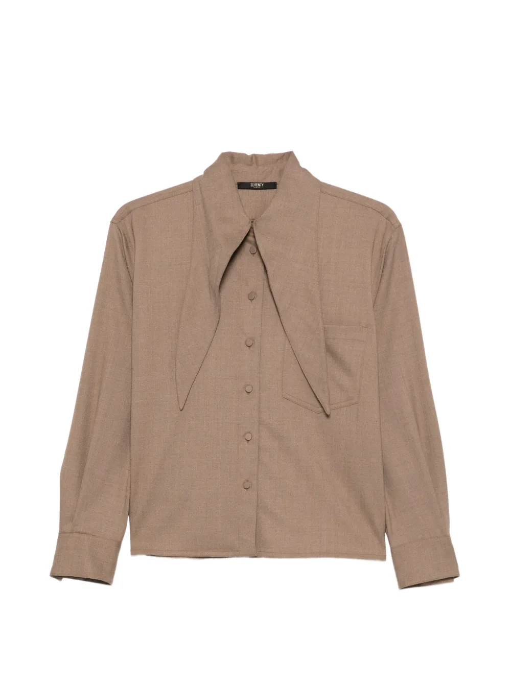 Seventy pointed-collar shirt - Marrone