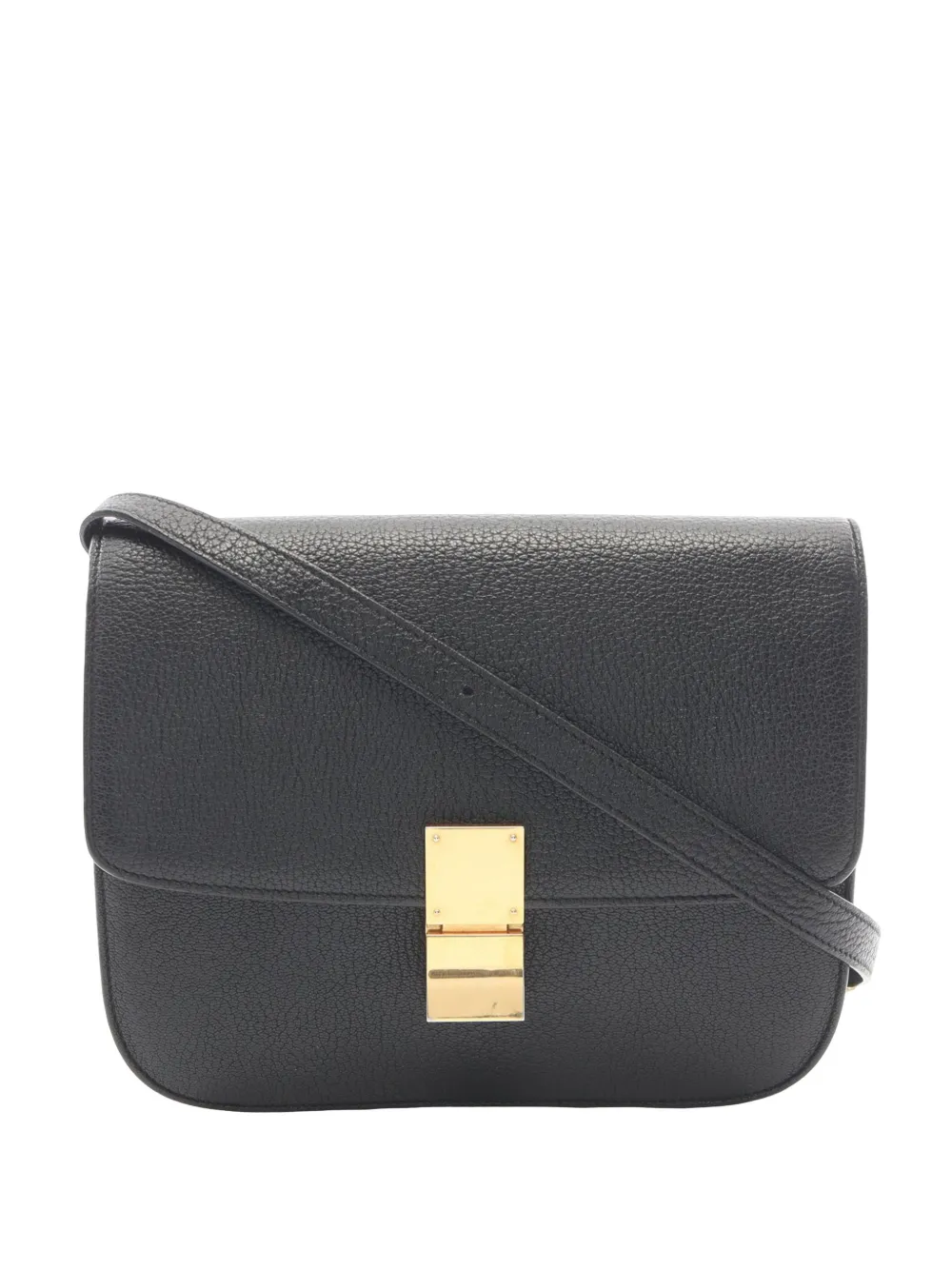 Celine Pre-Owned Borsa a tracolla Classic Box media in pelle di vitello 2000-2026 - Nero