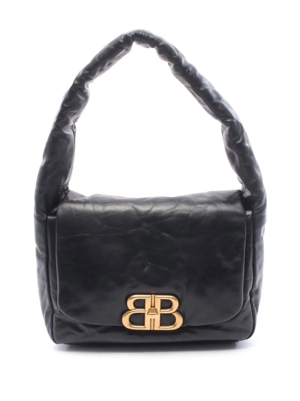 Balenciaga Pre-Owned Borsa a spalla Monaco Sling piccola in pelle di vitello XX secolo - Nero