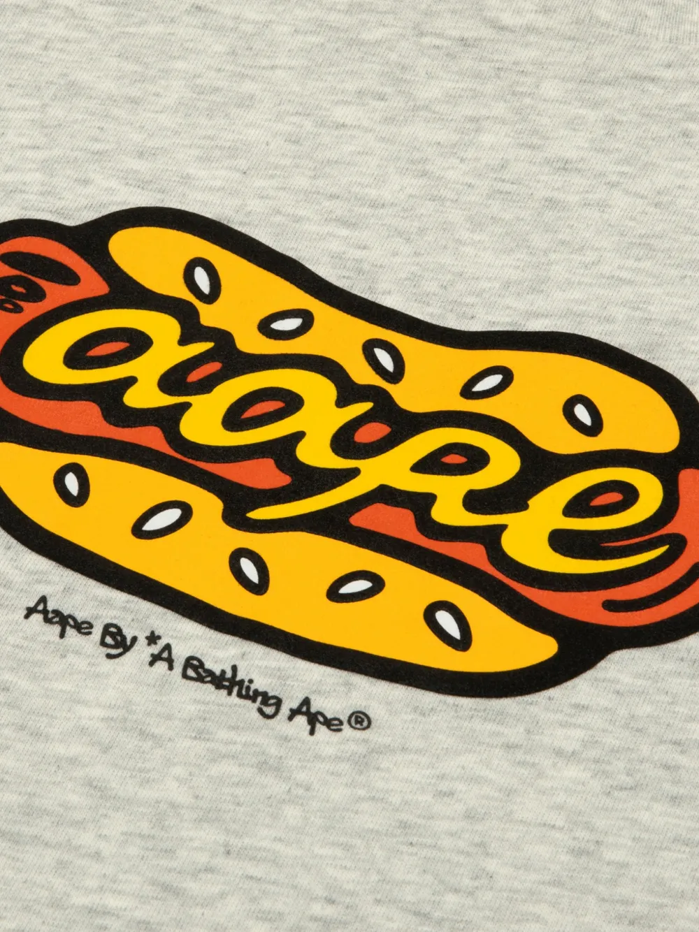AAPE BY *A BATHING APE Katoenen T-shirt met grafische print Grijs
