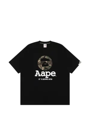 AAPE BY *A BATHING APE® カモフラージュ Tシャツ | ブラック