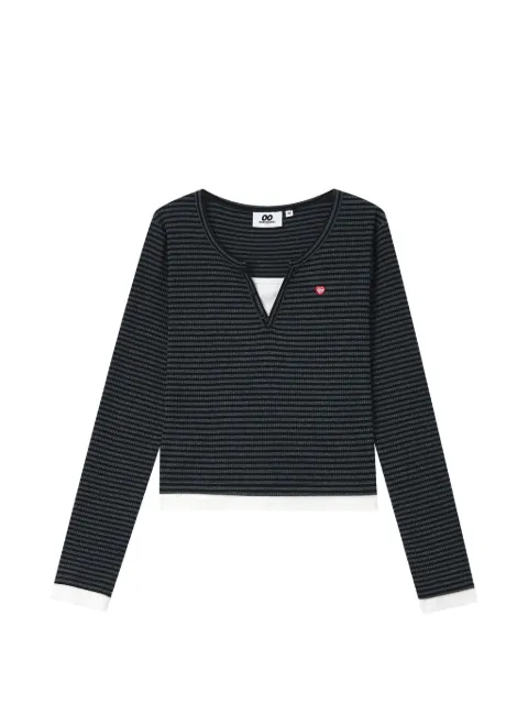CHOCOOLATE striped long-sleeve T-shirt