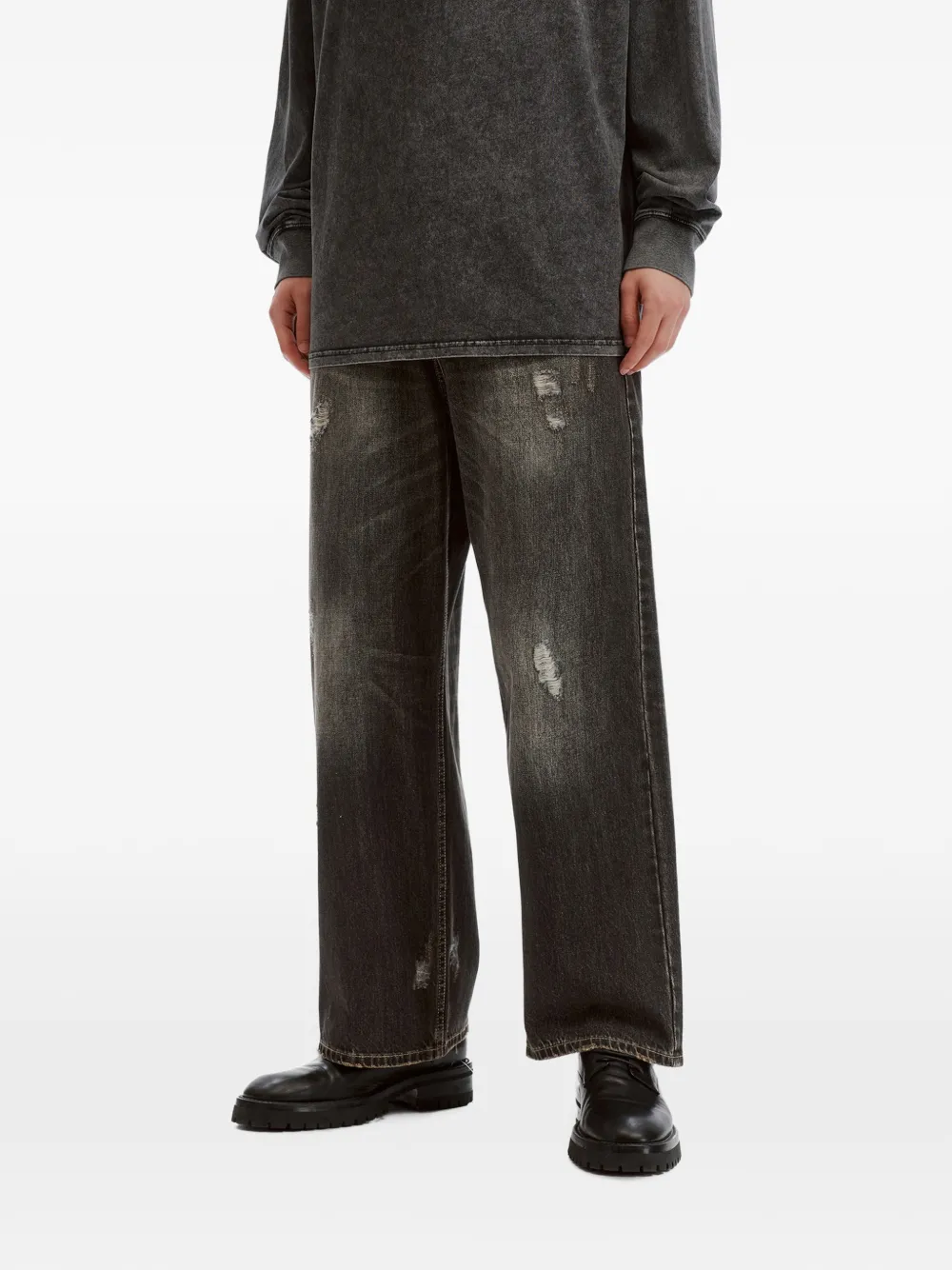 FIVE CM Gerafelde jeans Zwart