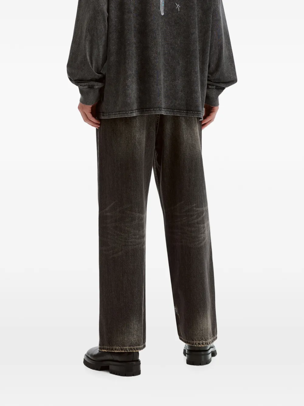 FIVE CM Gerafelde jeans Zwart