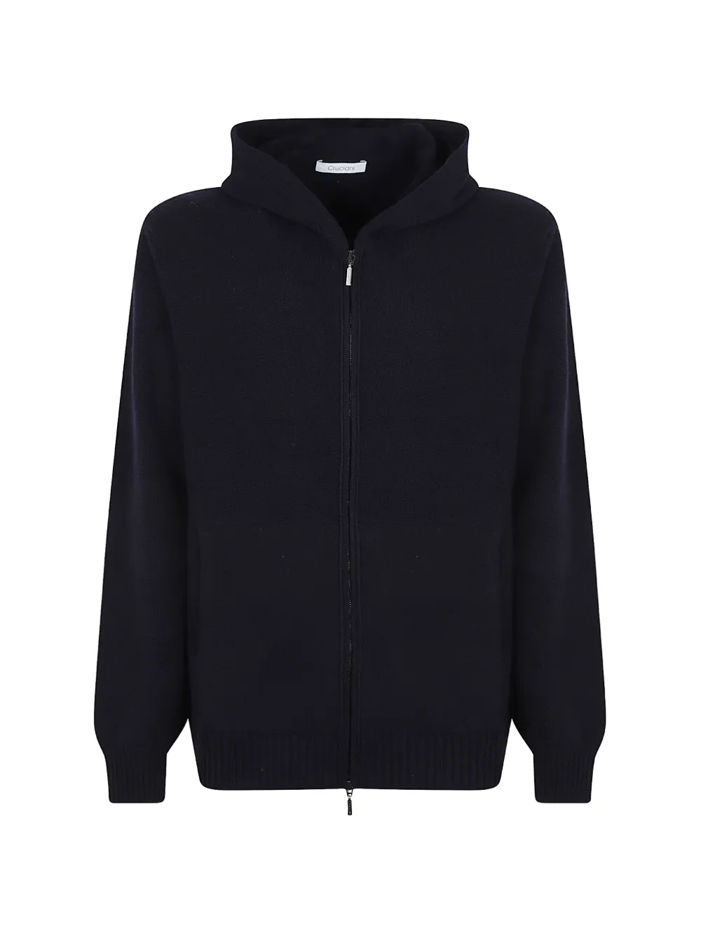 Cruciani zip-up knitted hoodie