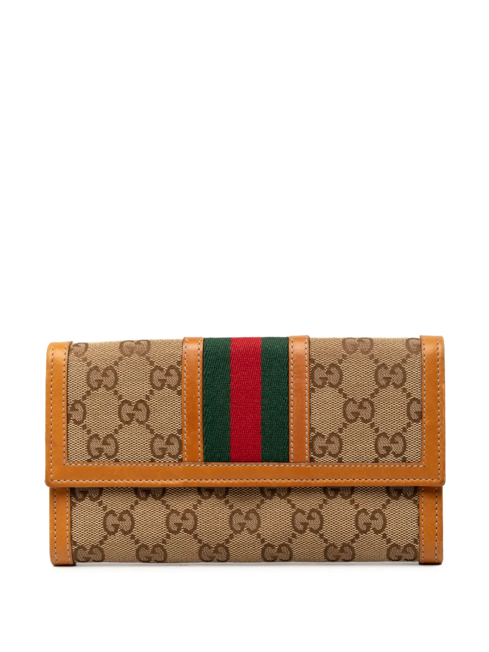 Gucci Pre-Owned 1990-2010 längliches Portemonnaie aus GG Canvas - Braun