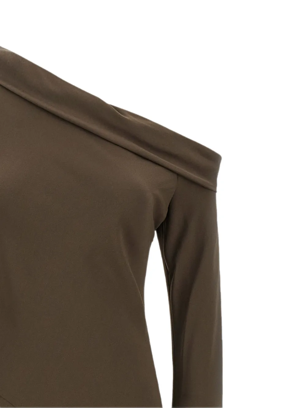 Alberta Ferretti Asymmetrische jurk Bruin