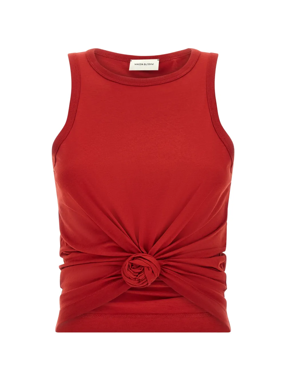 Magda Butrym Rosette-detail Draped Top In Red