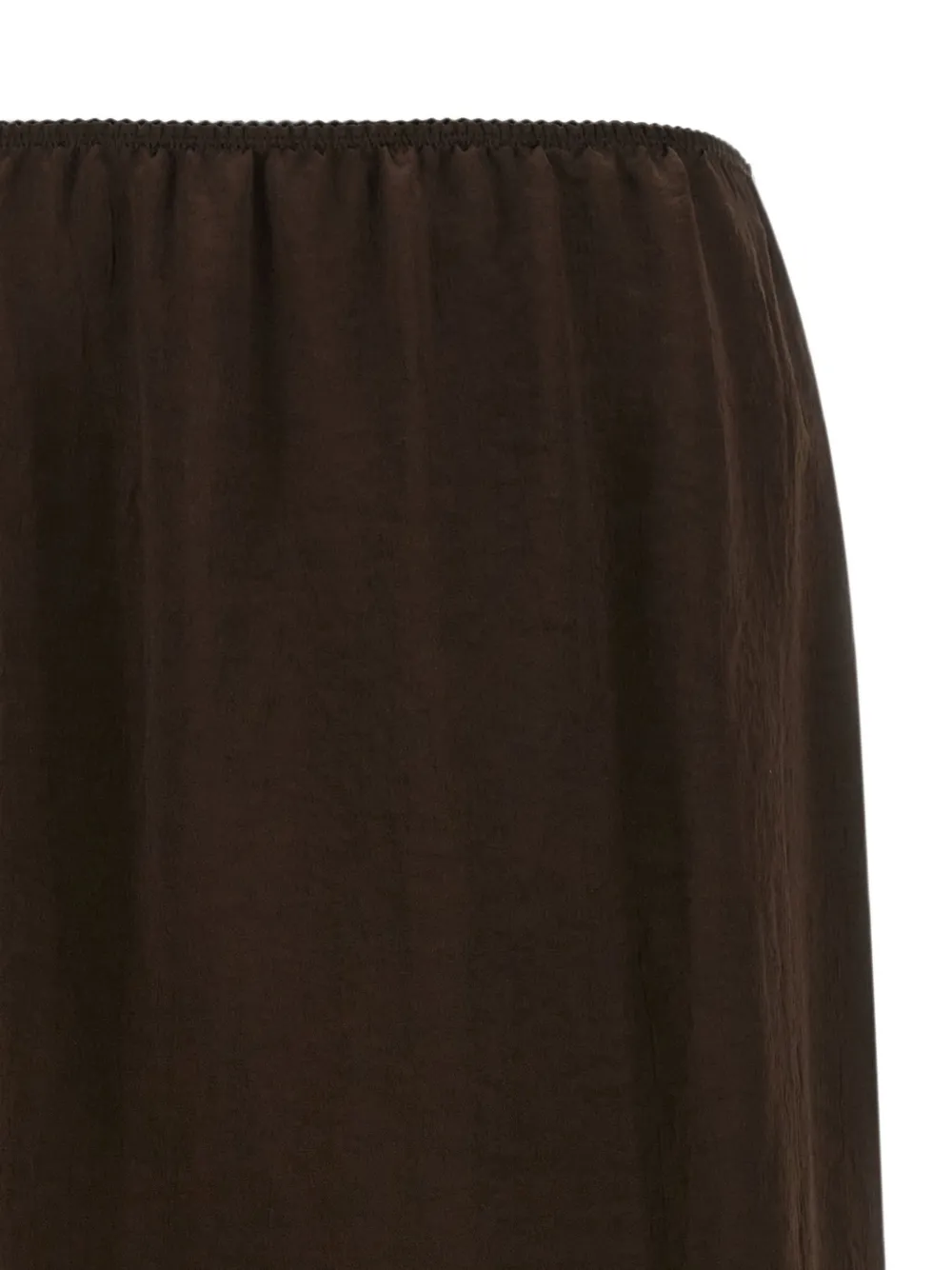 TWINSET Froissé satijnen midi-rok met kant Bruin