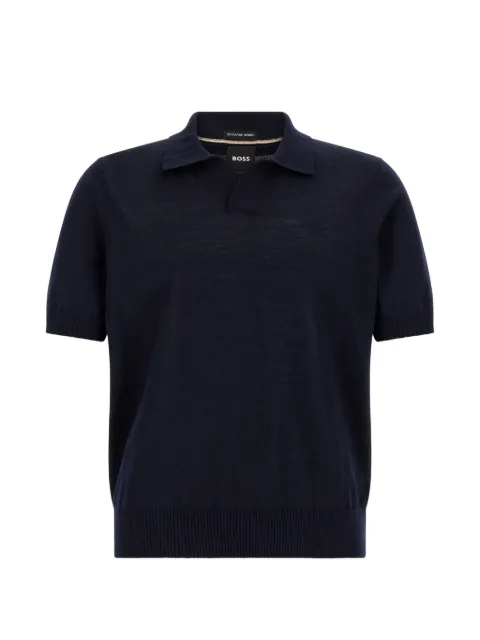 BOSS playera tipo polo tejida Lantoni