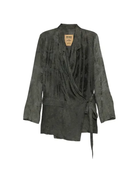 Uma Wang damask-pattern wrap jacket