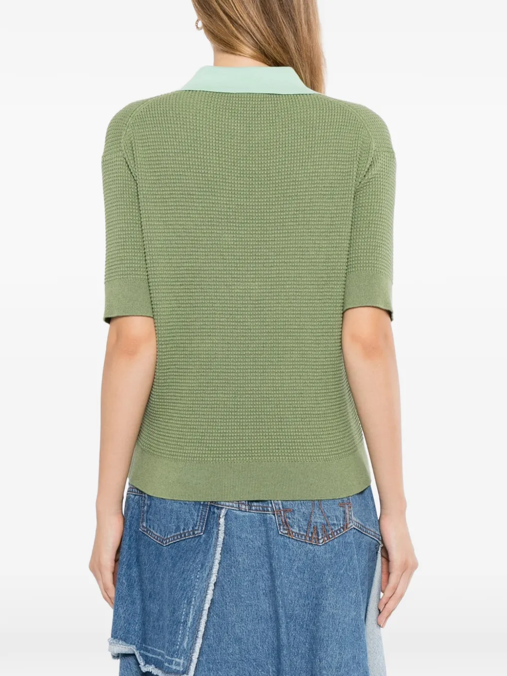 JW Anderson Poloshirt met wafelpatroon Groen