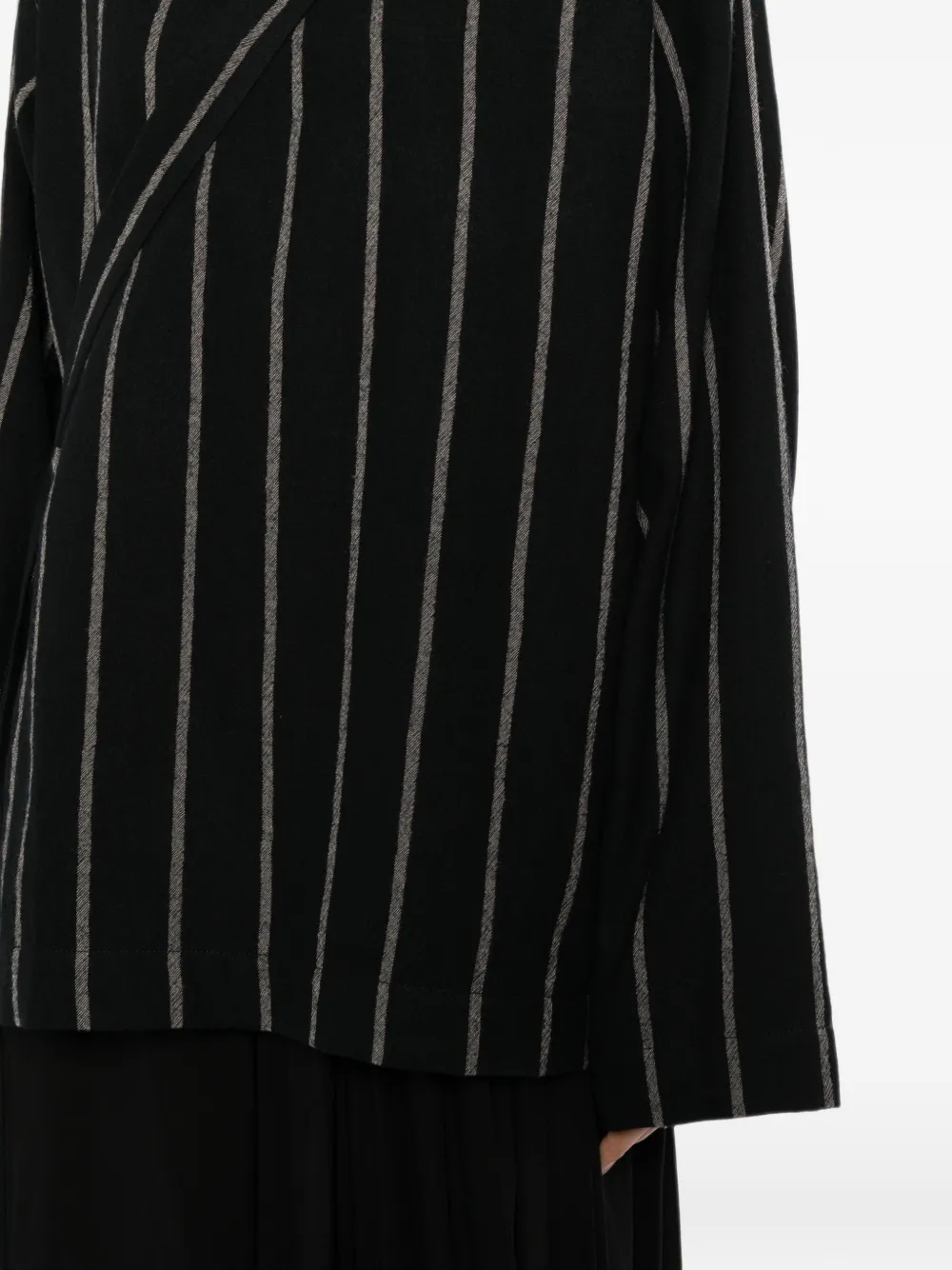Uma Wang Gestreepte blazer Zwart