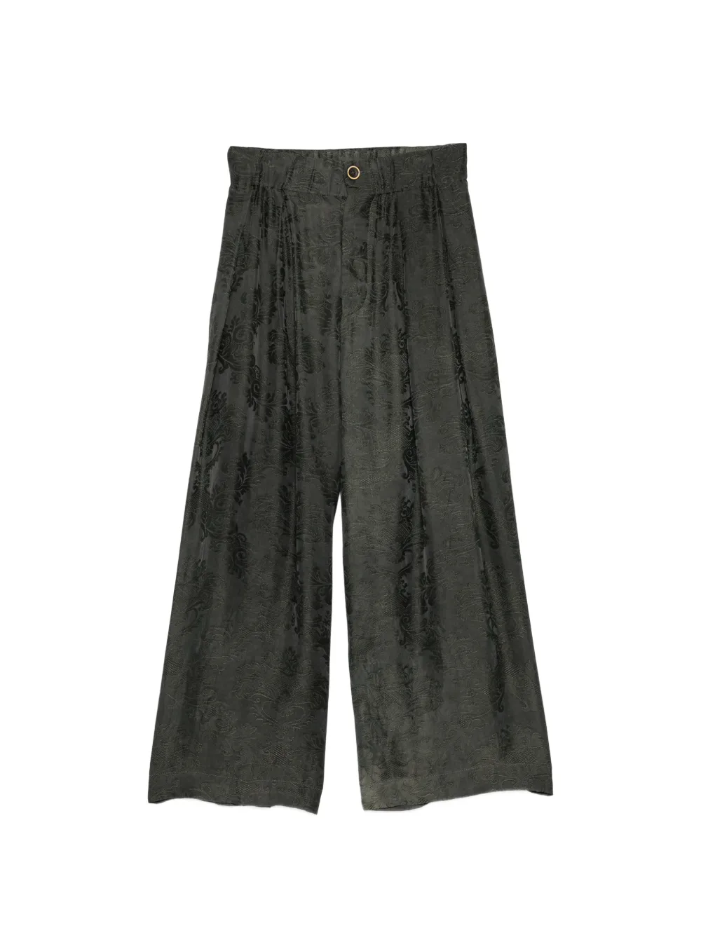 Uma Wang jacquard-pattern wide-leg trousers Grijs