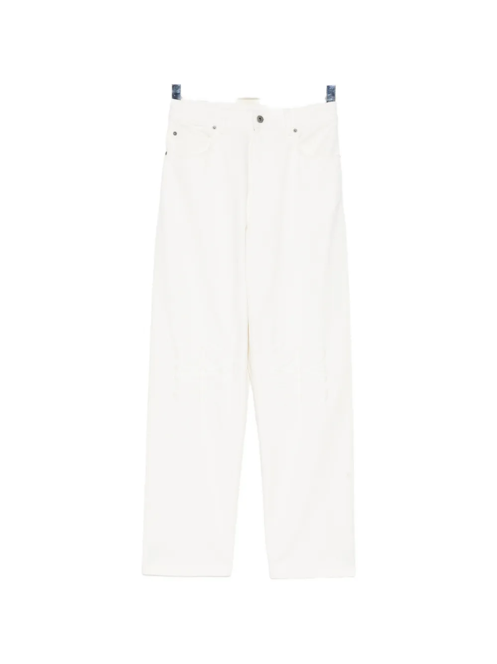 Loewe Anagram-embroidered Jeans In White