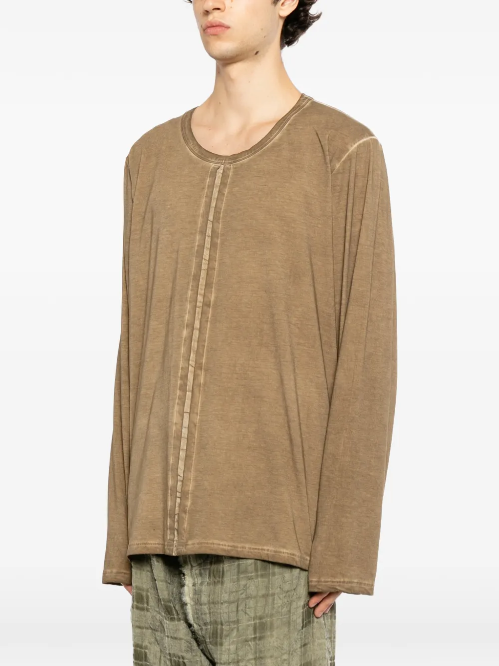 Uma Wang T-shirt met lange mouwen Bruin