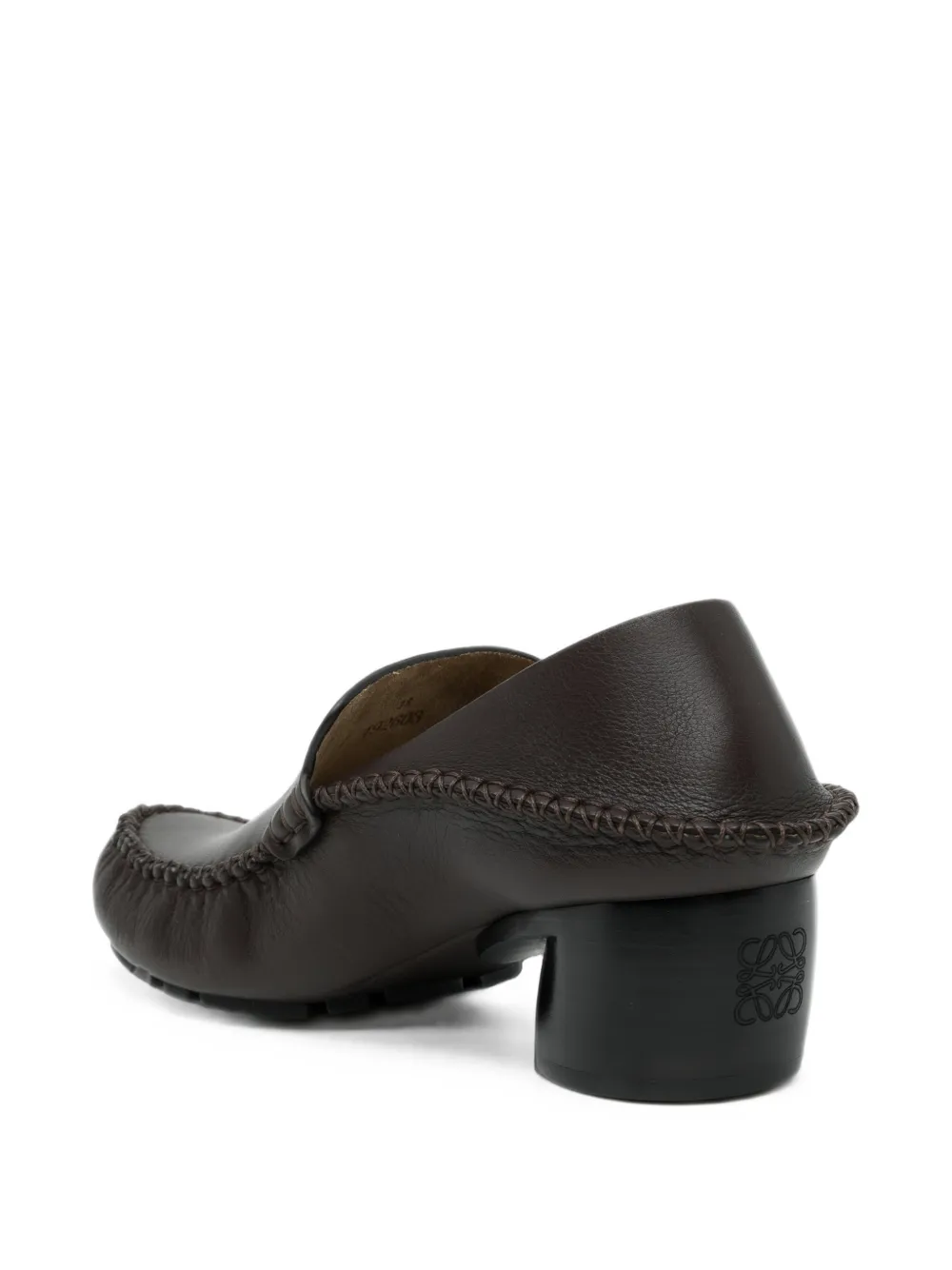 LOEWE 45mm Oval leather loafers Bruin