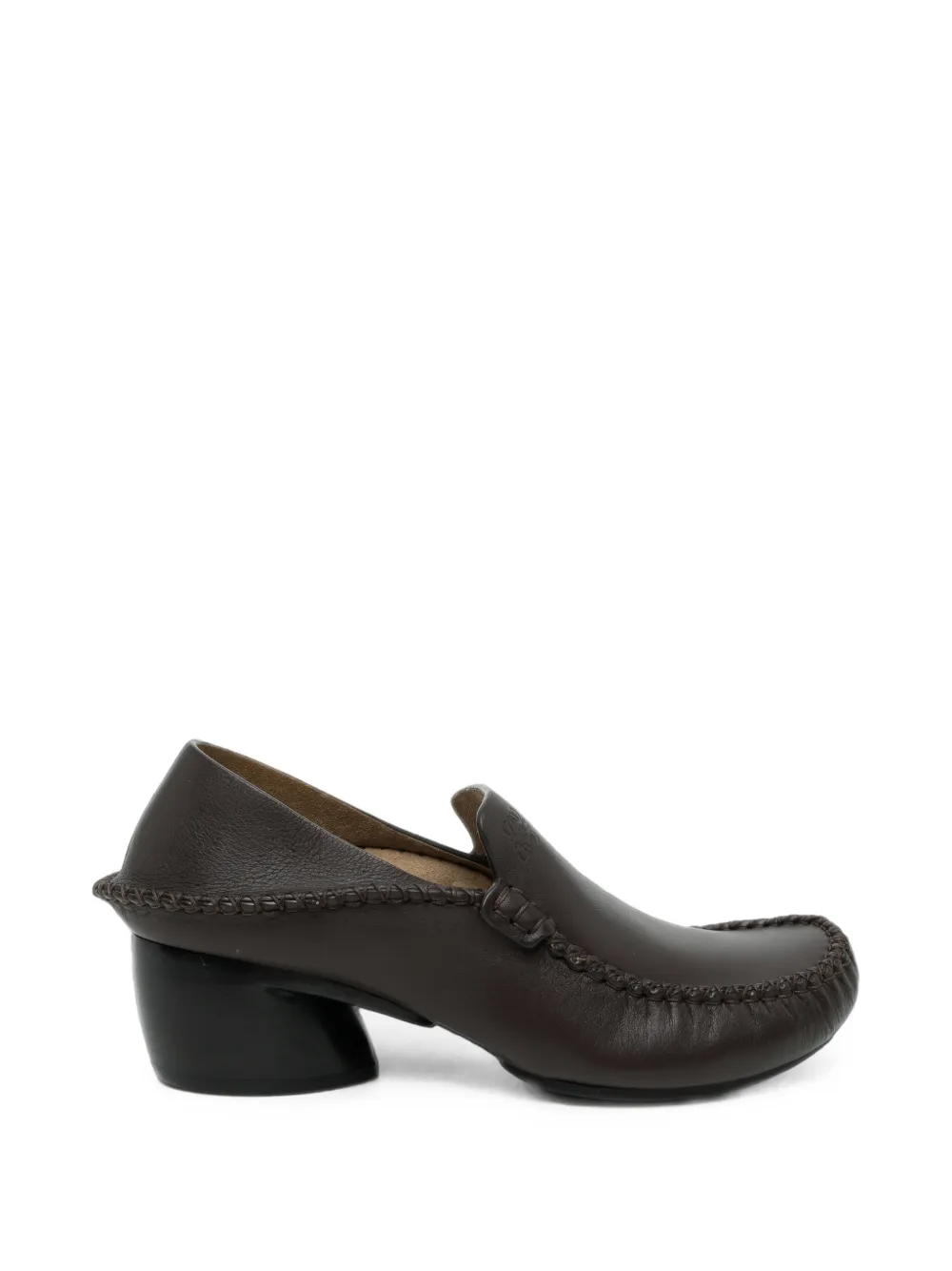 LOEWE 45mm Oval leather loafers Bruin