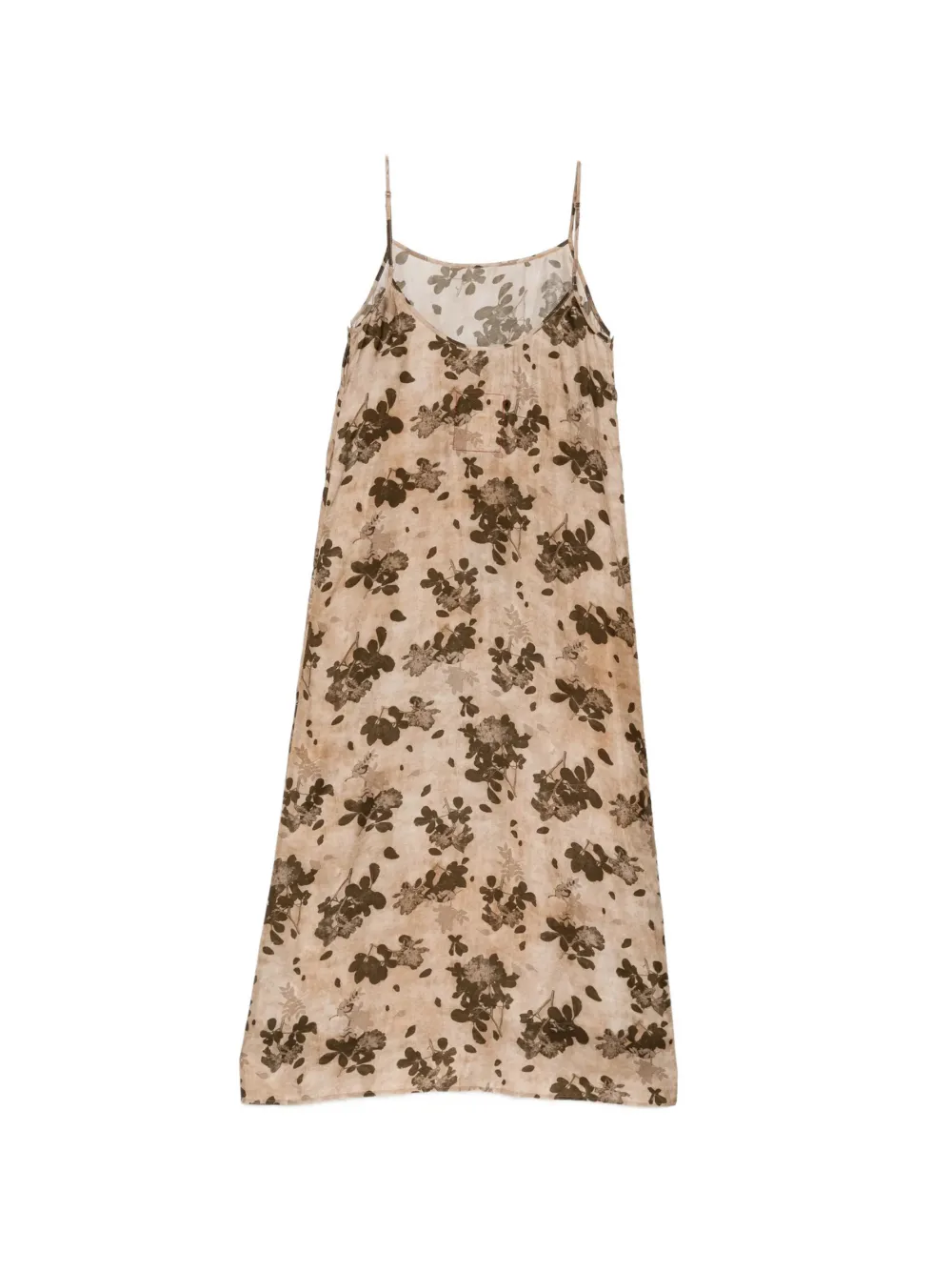 Uma Wang Jurk met bloemenprint Beige