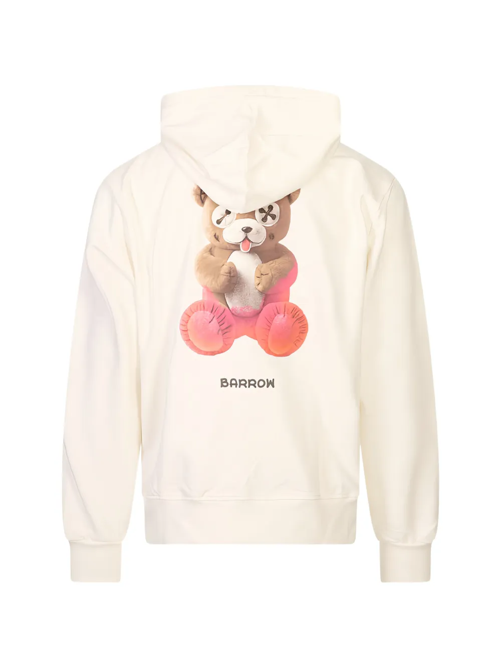 BARROW Hoodie met Keep Going-print Beige