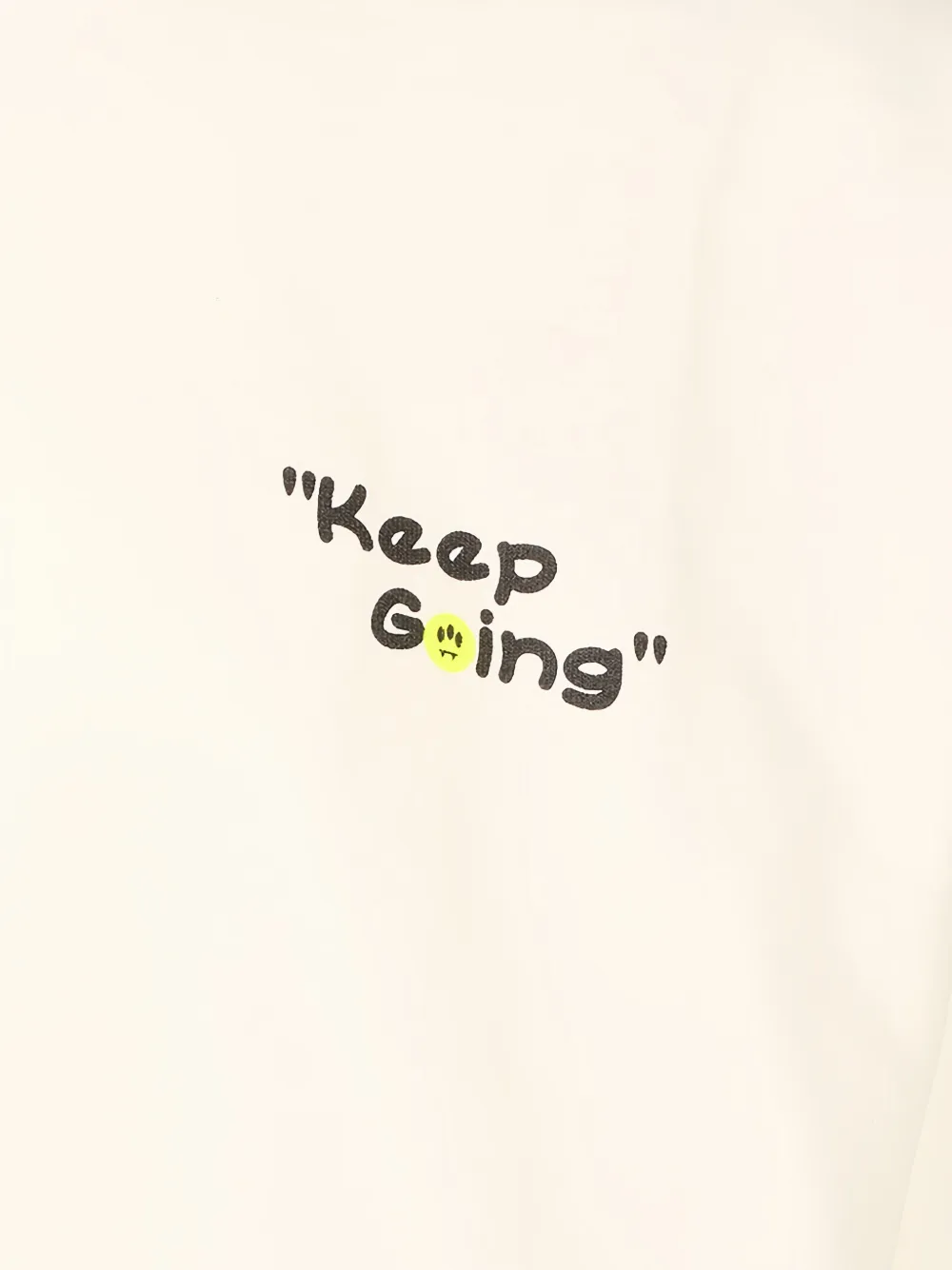 BARROW Hoodie met Keep Going-print Beige