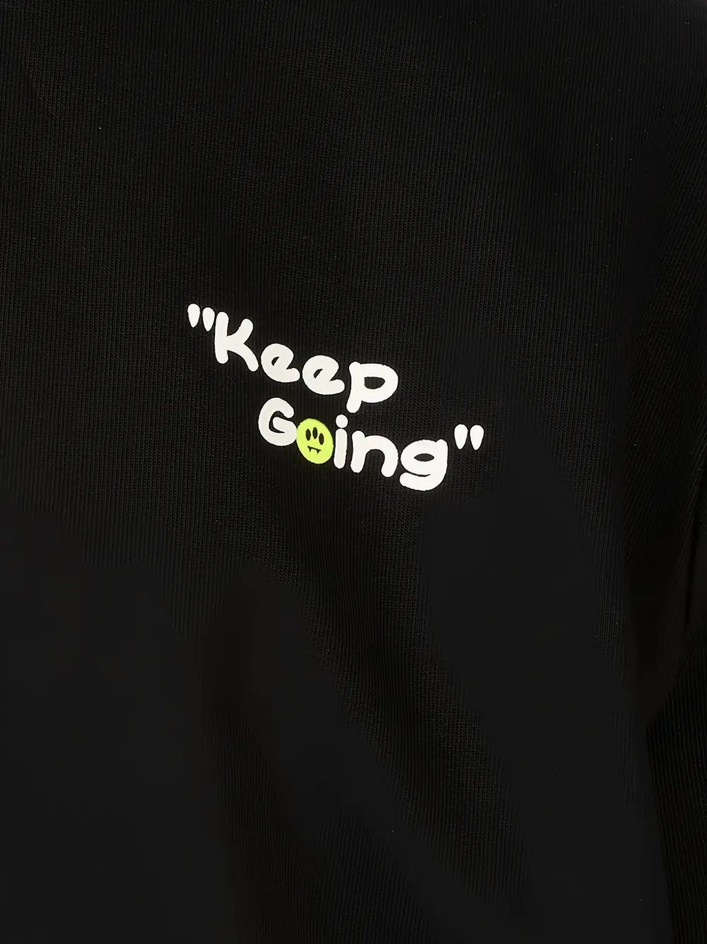 BARROW Keep Going hoodie met grafische print Zwart