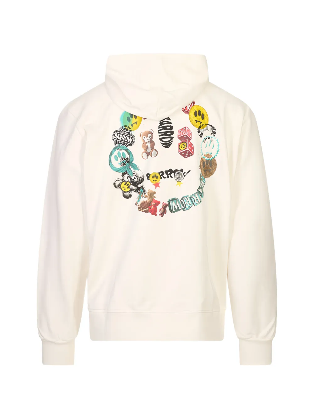 BARROW Katoenen hoodie met grafische print Beige