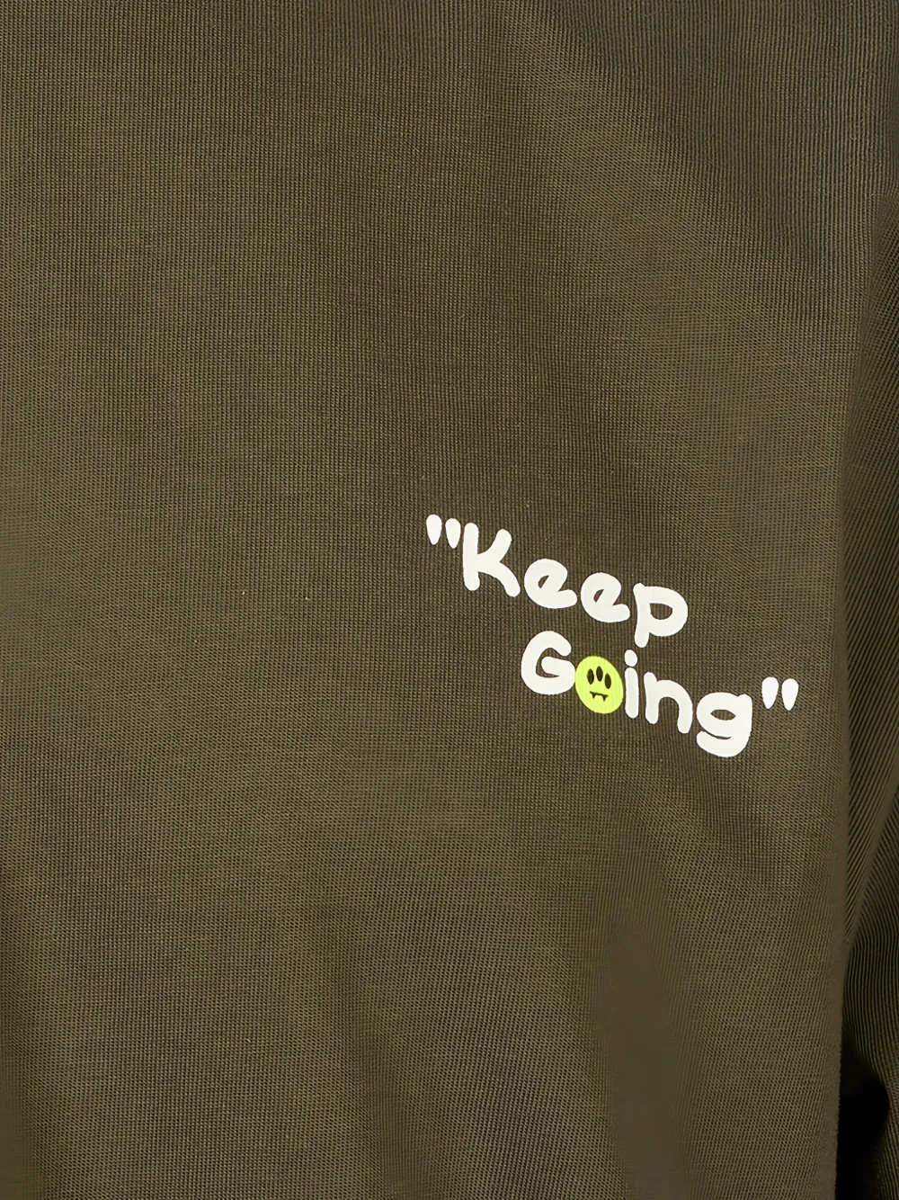 BARROW Keep Going T-shirt met beerprint Groen