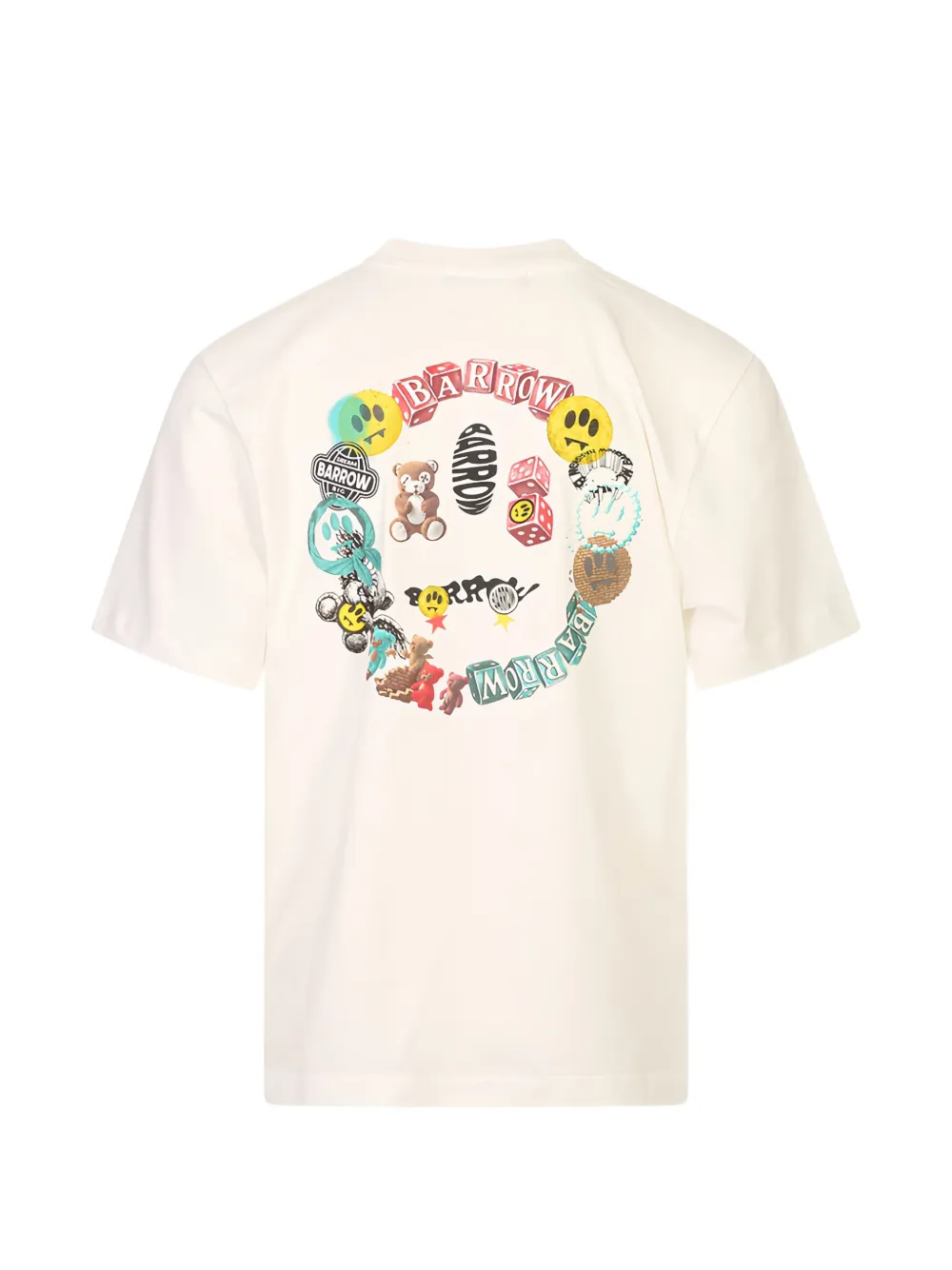 BARROW T-shirt met print Wit