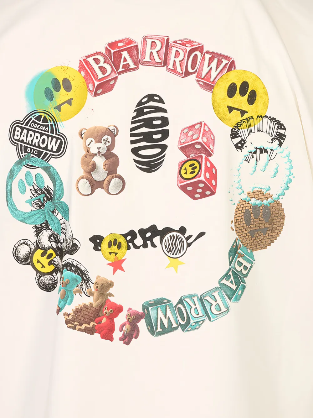 BARROW T-shirt met print Wit