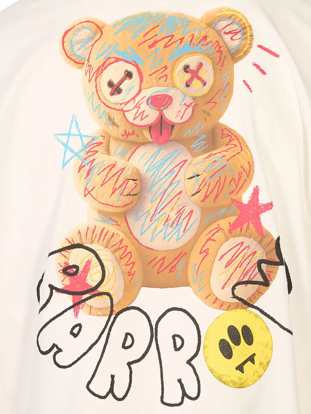 BARROW T-shirt met teddybeerprint Wit
