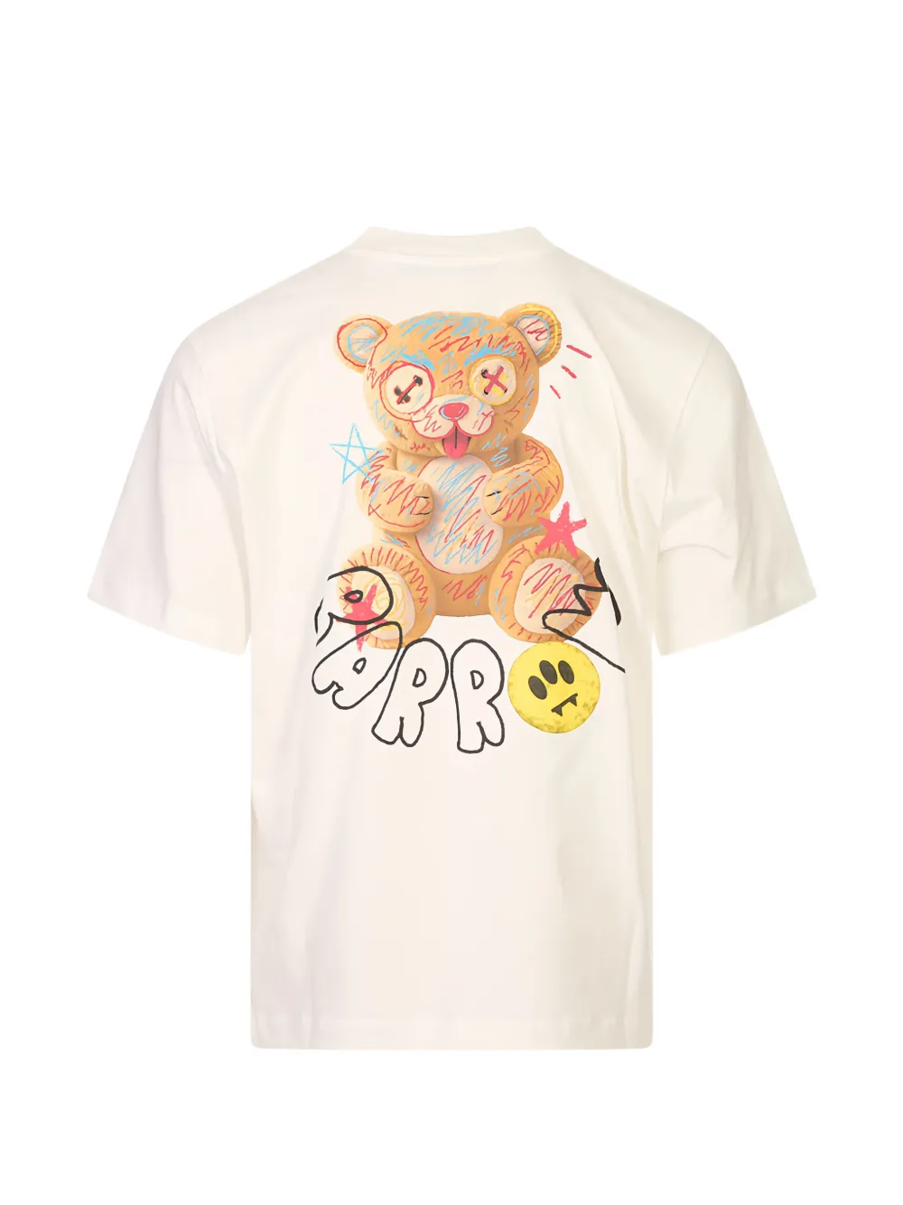 BARROW T-shirt met teddybeerprint Wit