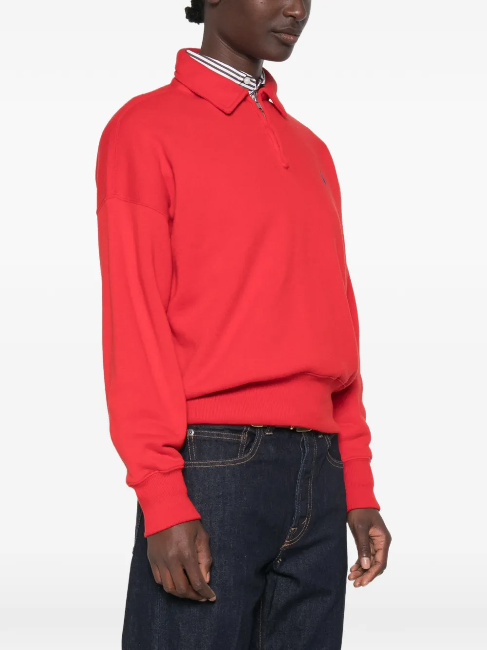 Polo Ralph Lauren Polotrui met geborduurd logo en kwartrits Rood