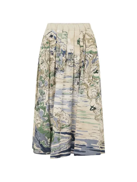 Weekend Max Mara printed pleated midi skirt