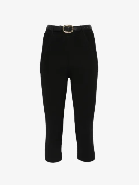 Self-Portrait ribbed-knit cropped trousers