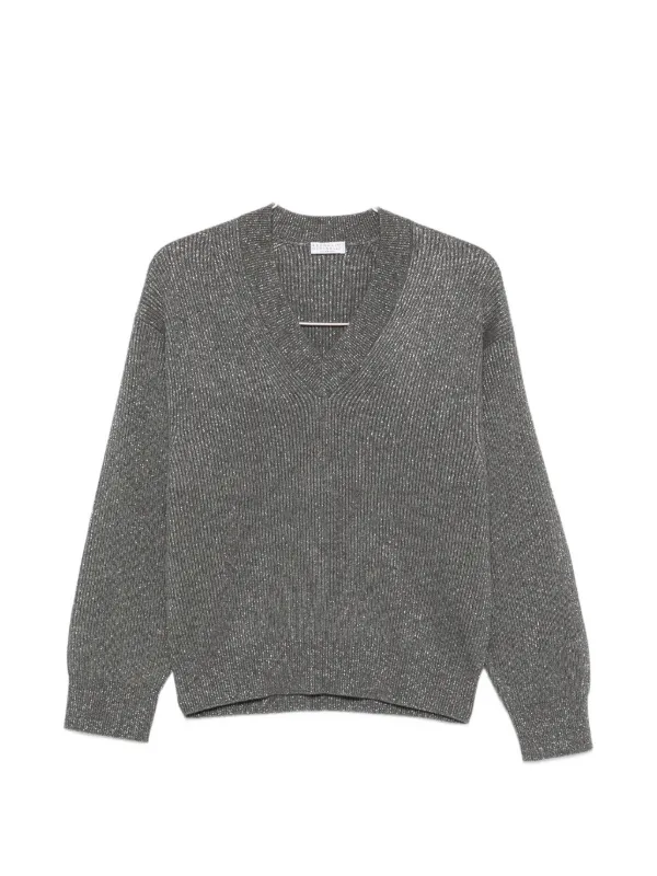 Brunello Cucinelli V-neck Sweater | グレー | FARFETCH JP