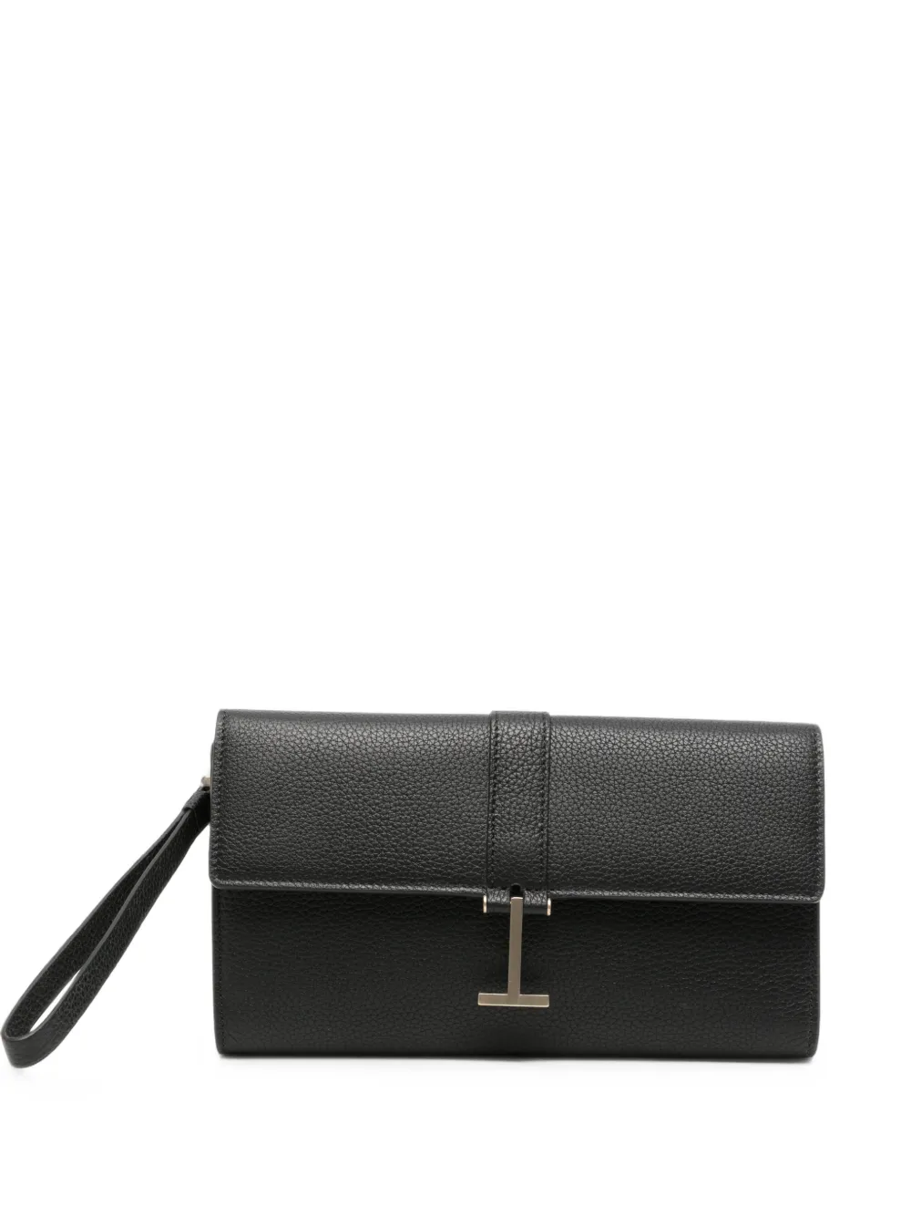 TOM FORD T-clasp grained leather wallets - Nero