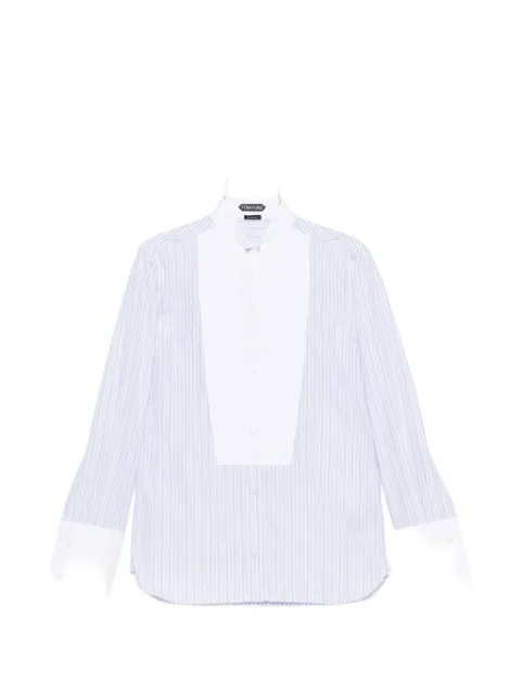 TOM FORD vertical-stripe bib-front shirt