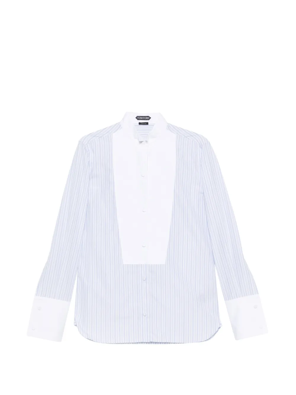 TOM FORD vertical-stripe bib-front shirt