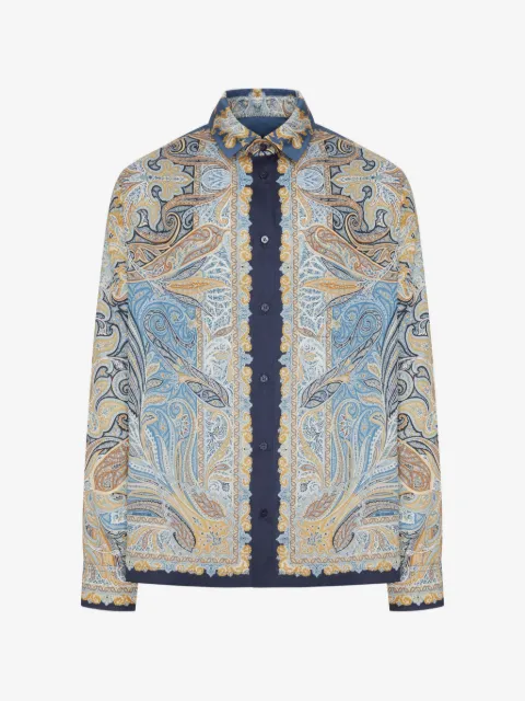 ETRO camisa con estampado de cachemira