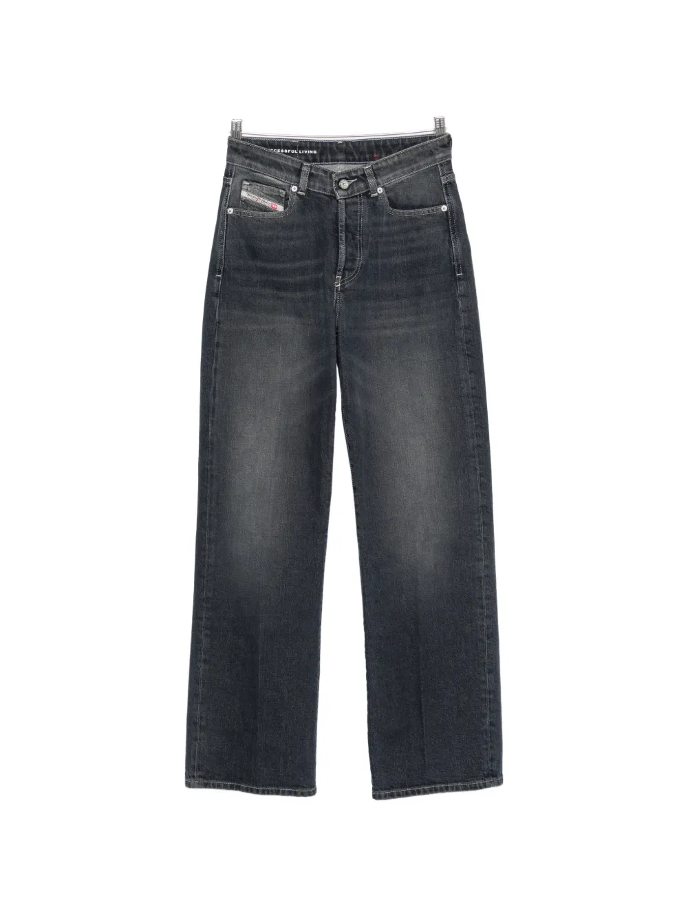 Diesel faded-effect straight-leg jeans - Grau