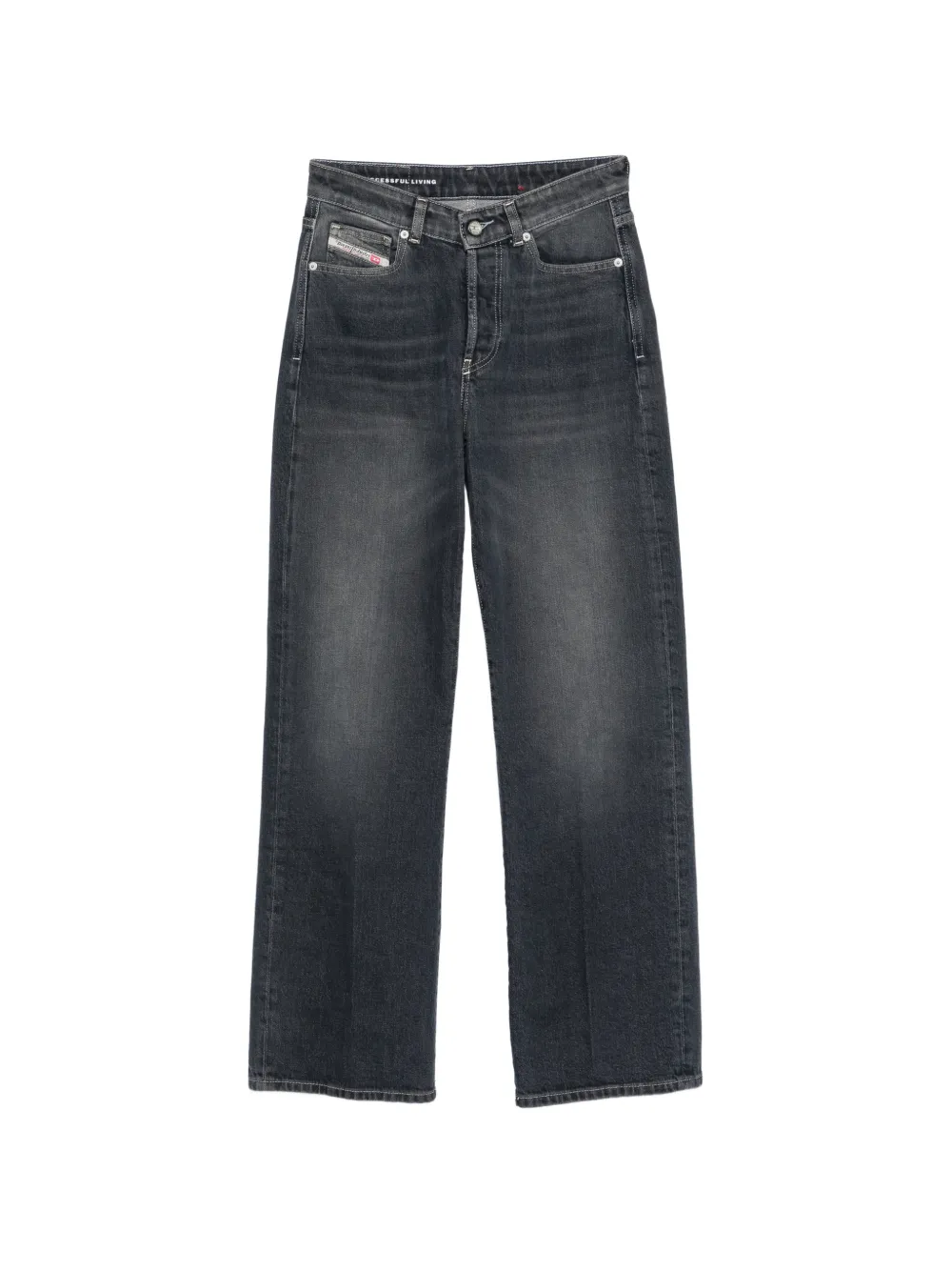 Diesel faded-effect straight-leg jeans - Grau